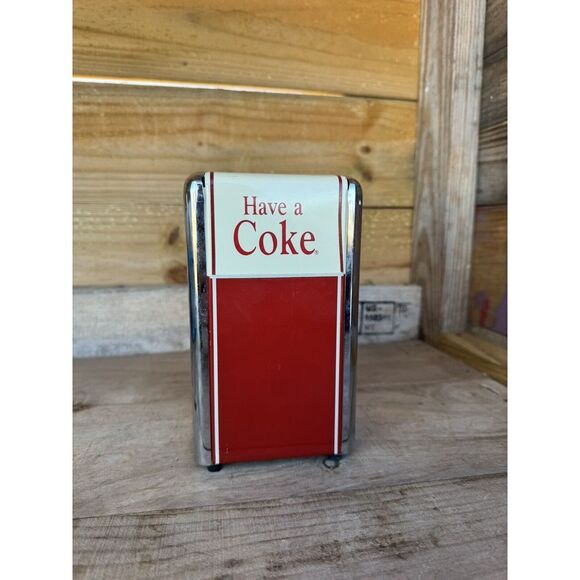 1992 Coca Cola Napkin Dispenser Have A Coke Napkin Holder Dispenser Metal - Picture 1 of 8